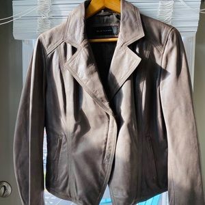 MOVING make offer Taupe Soft Leather Jacket